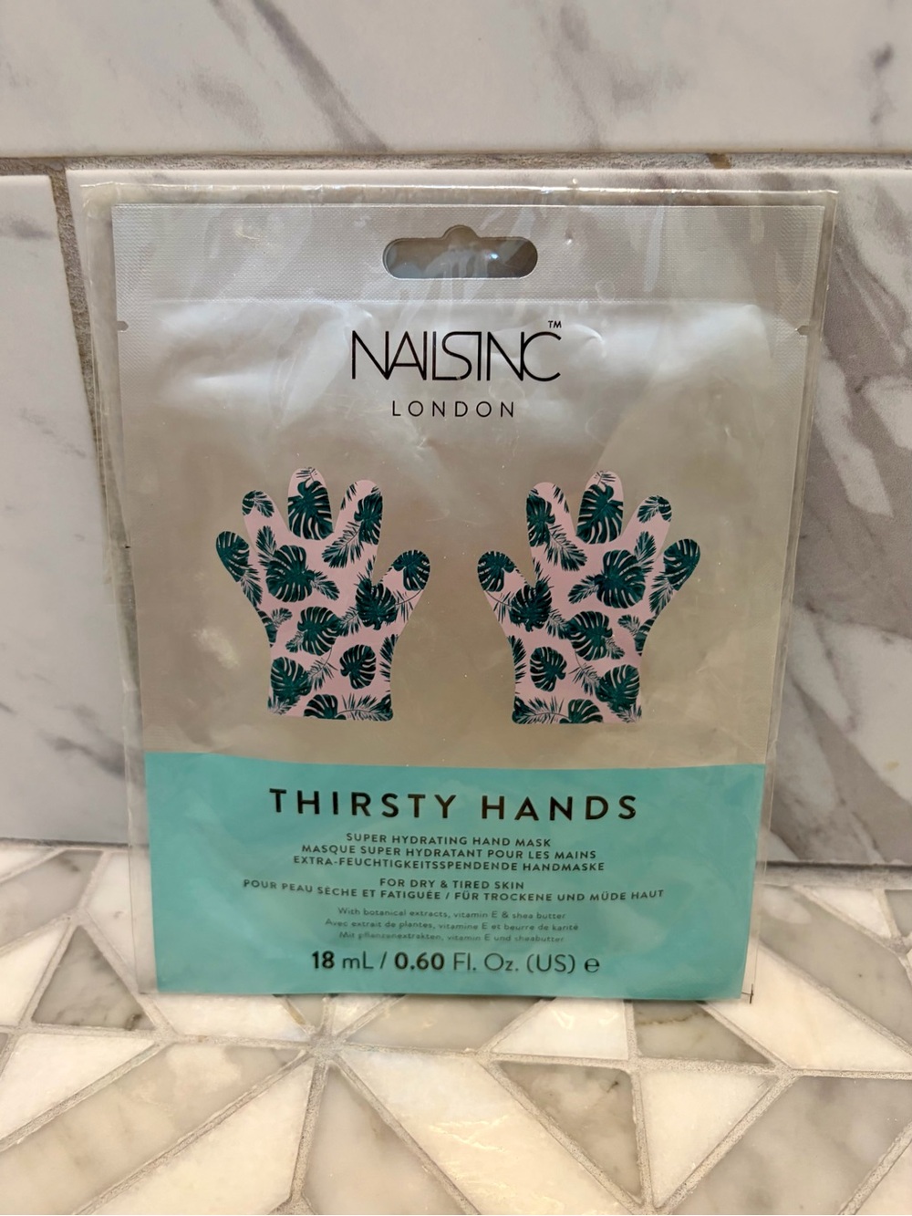 Nails Inc London Thirsty Hands Super Hydrating Hand Mask NEW